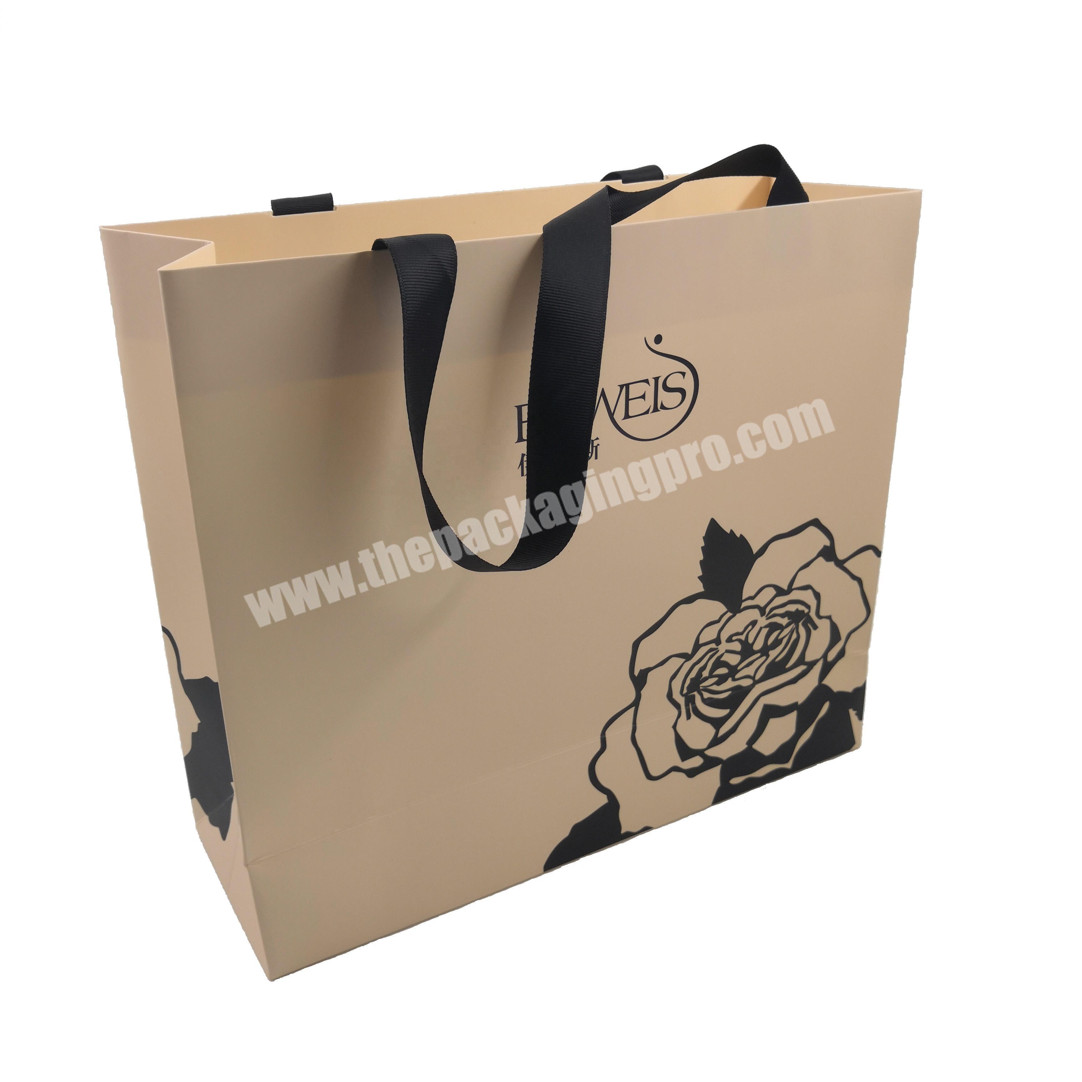 Wholesale Cheap Custom Logo Printed Paper Shopping Bag With Handle