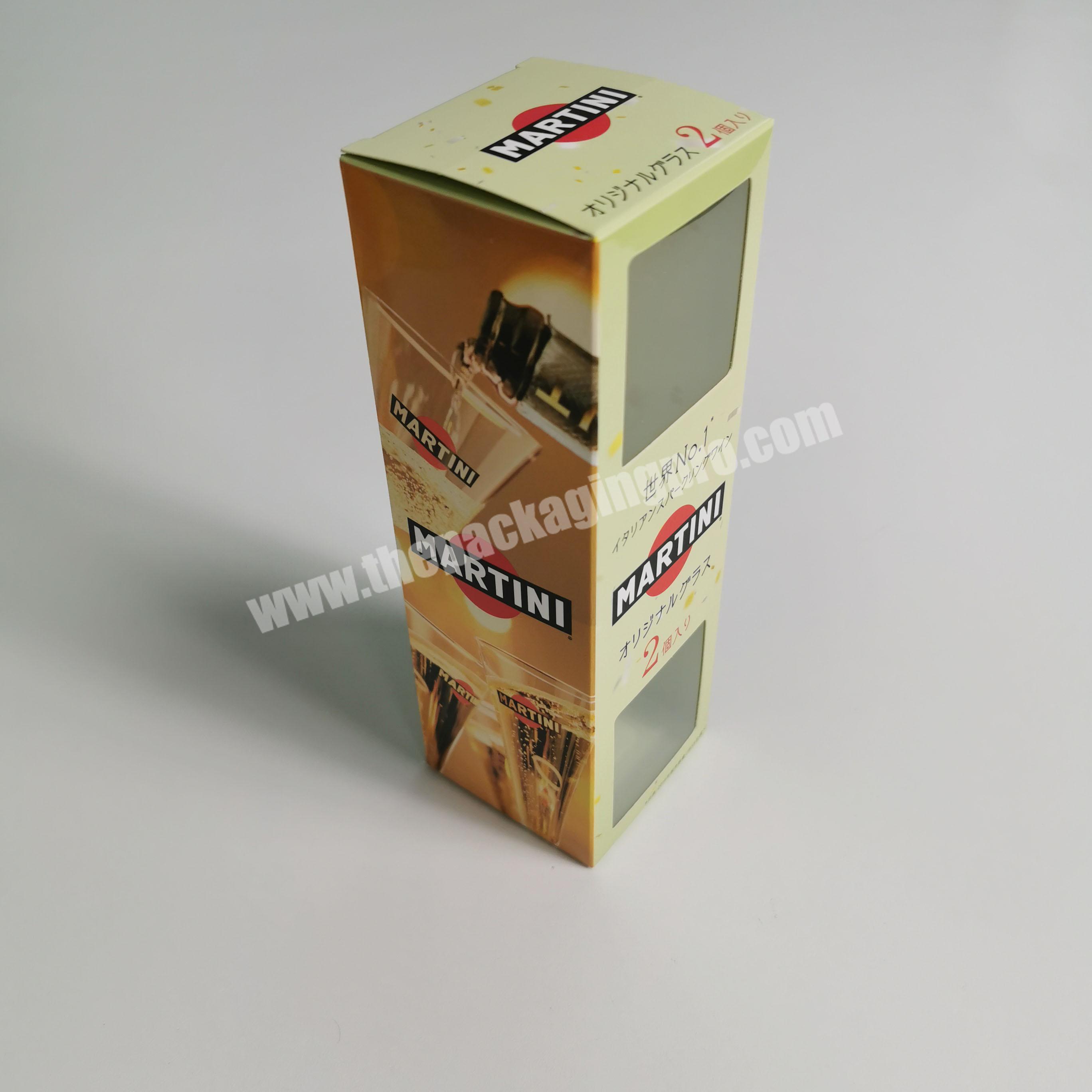 Wholesale  cheap folding custom green paper boxes with window