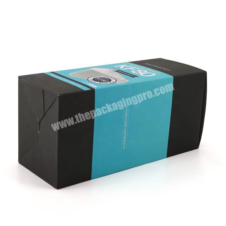 wholesale cheap high quality green paper  packaging box for face mask