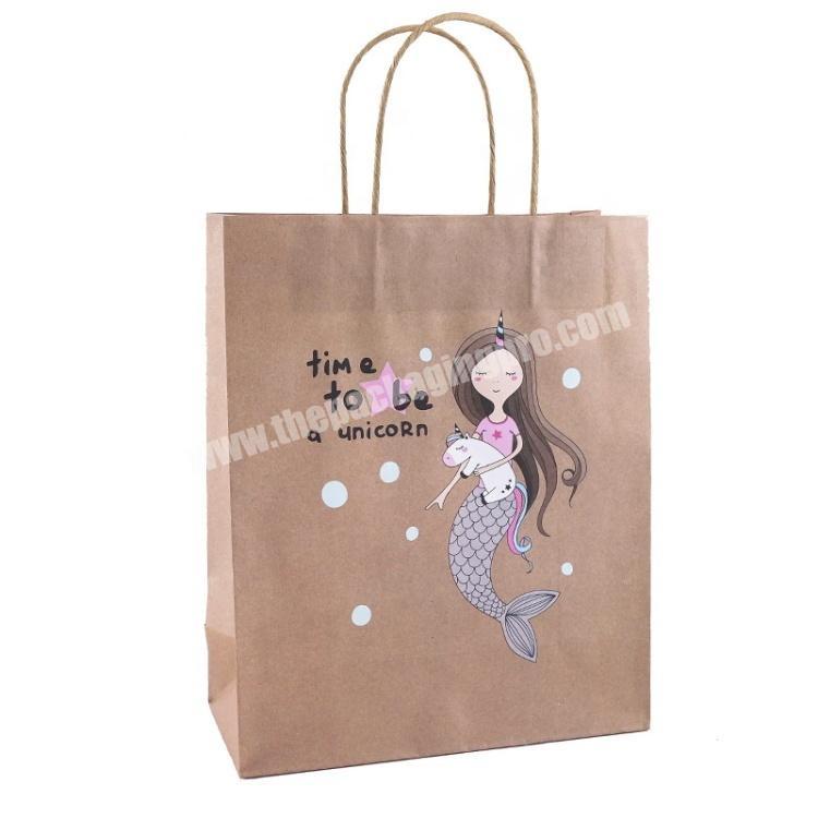 Wholesale Cheap Kraft Paper Makeup Packaging Bag Craft Paper Bags with Handle