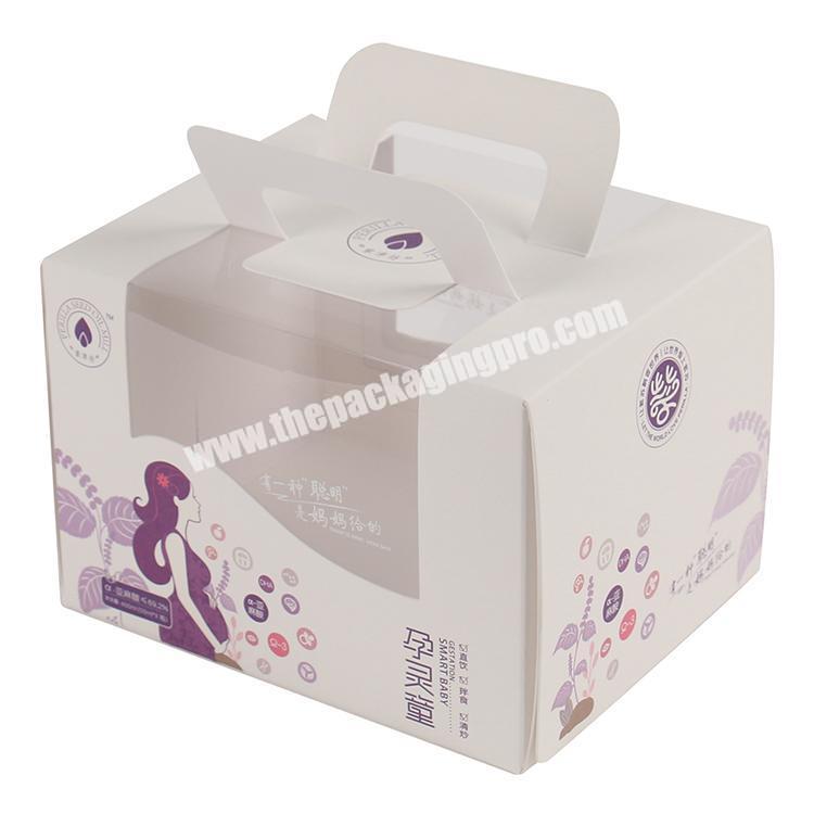 wholesale cheap paper cake box with handle