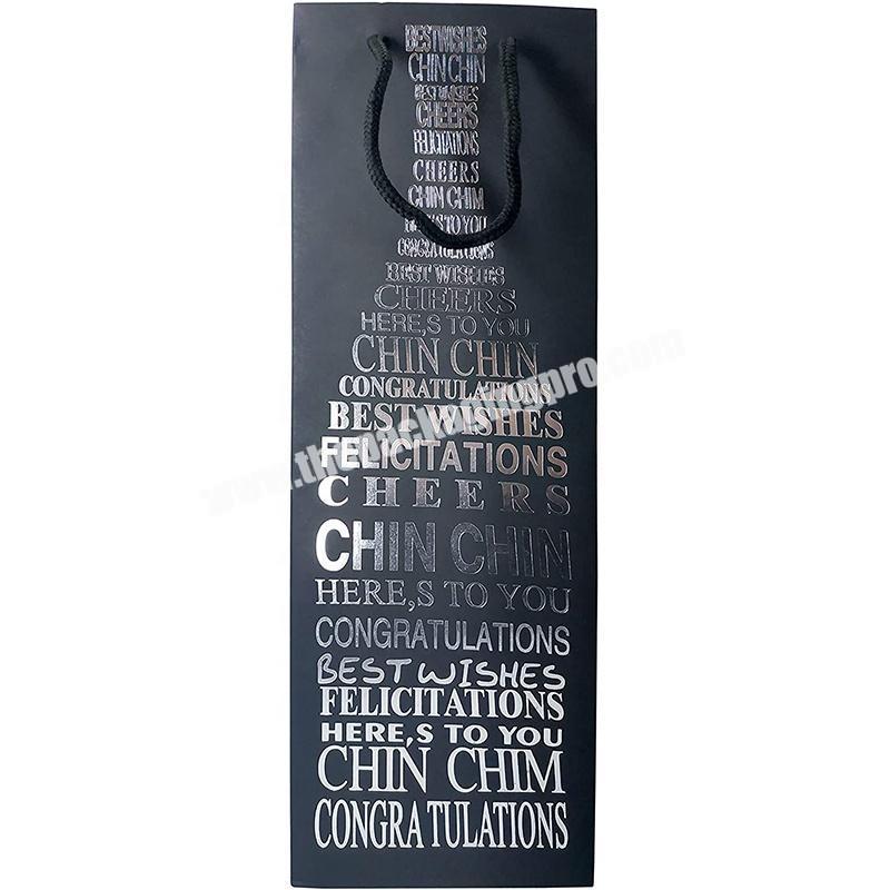 Wholesale Cheap Price Luxury Famous Brand Gift Custom Printed wine Paper Bag With Your Own Logo