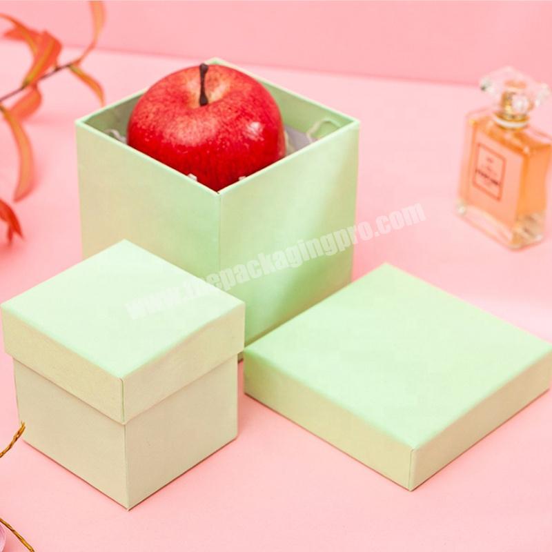 Wholesale cheap small hard cardboard custom gift packaging apple paper box with lid