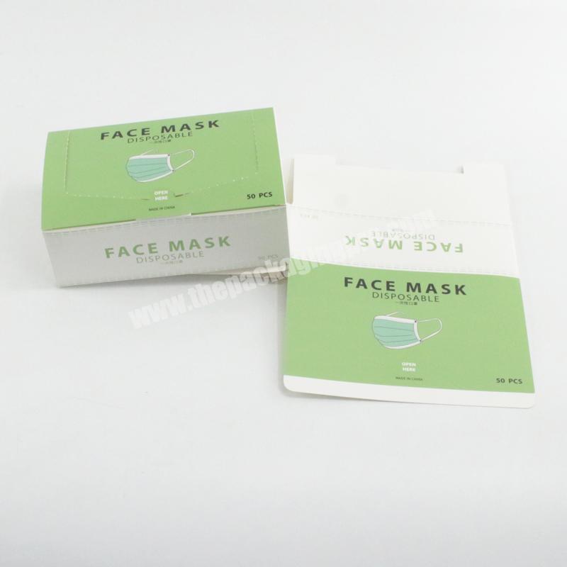Wholesale cheaper disposable medical mask packaging paper box for mask