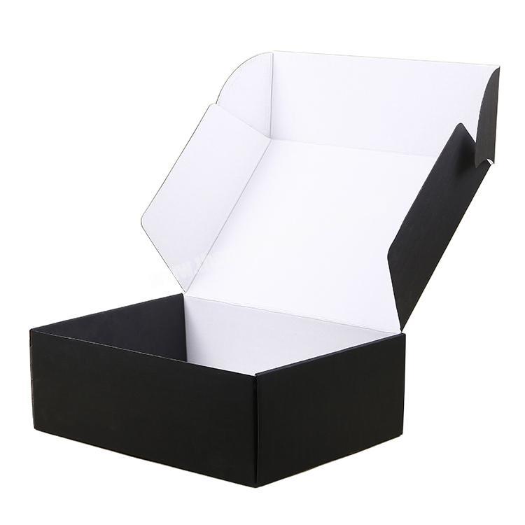 Wholesale clothing black E flute corrugated cardboard carton shipping mailing box