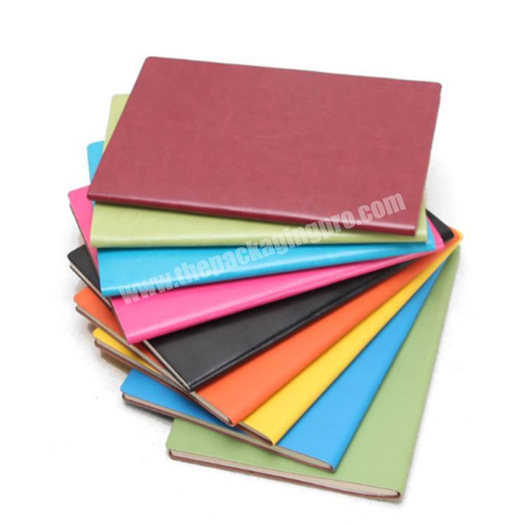 Wholesale Color Custom Hardcover Pu Covered Leather Notebook