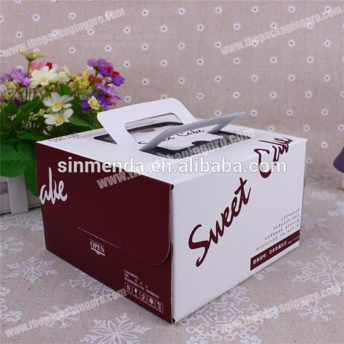 Wholesale corrugated carton cake box , printed hard paper cardboard cake box packaging