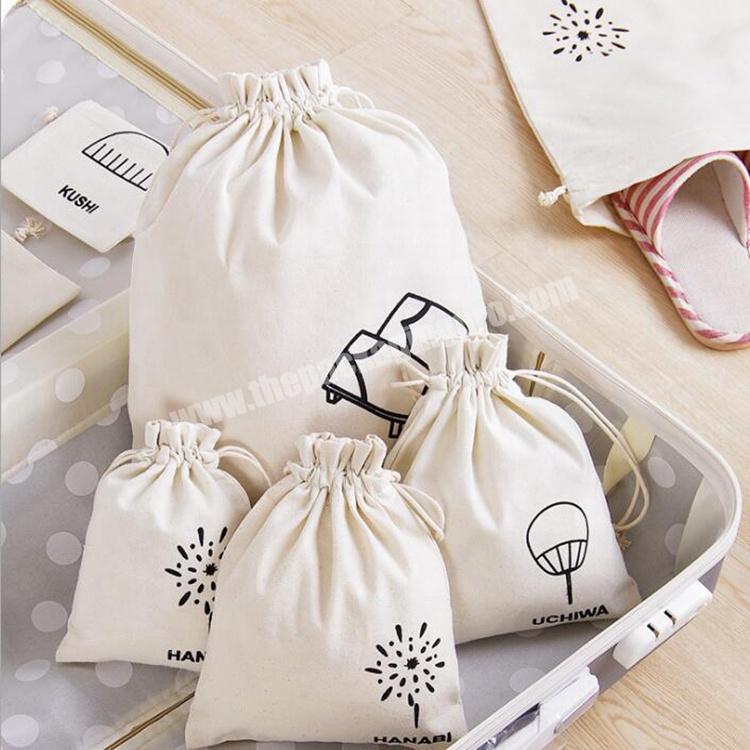 Custom Wholesale cotton fabric drawstring jewelry bag for packing
