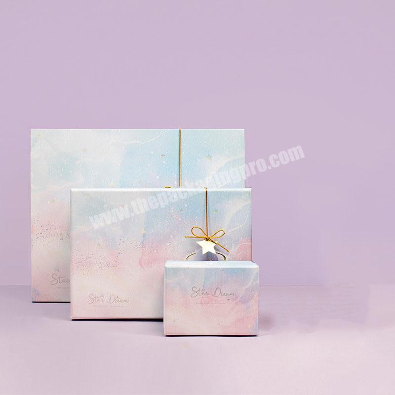 Wholesale custom 1200gsm fantasy style cosmetics gift wrapping box for young girl for wife
