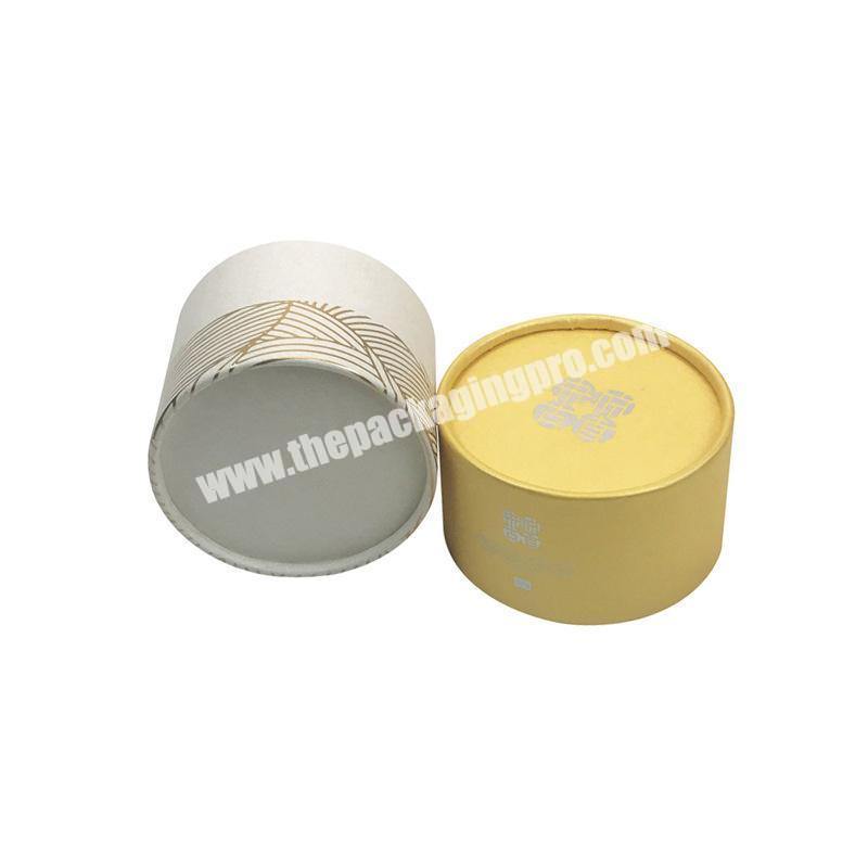 Wholesale Custom Beautiful Design Kraft Brown Round Cylinder Small Packaging Gift Box Recycle Craft Paper Tube With Logo Print