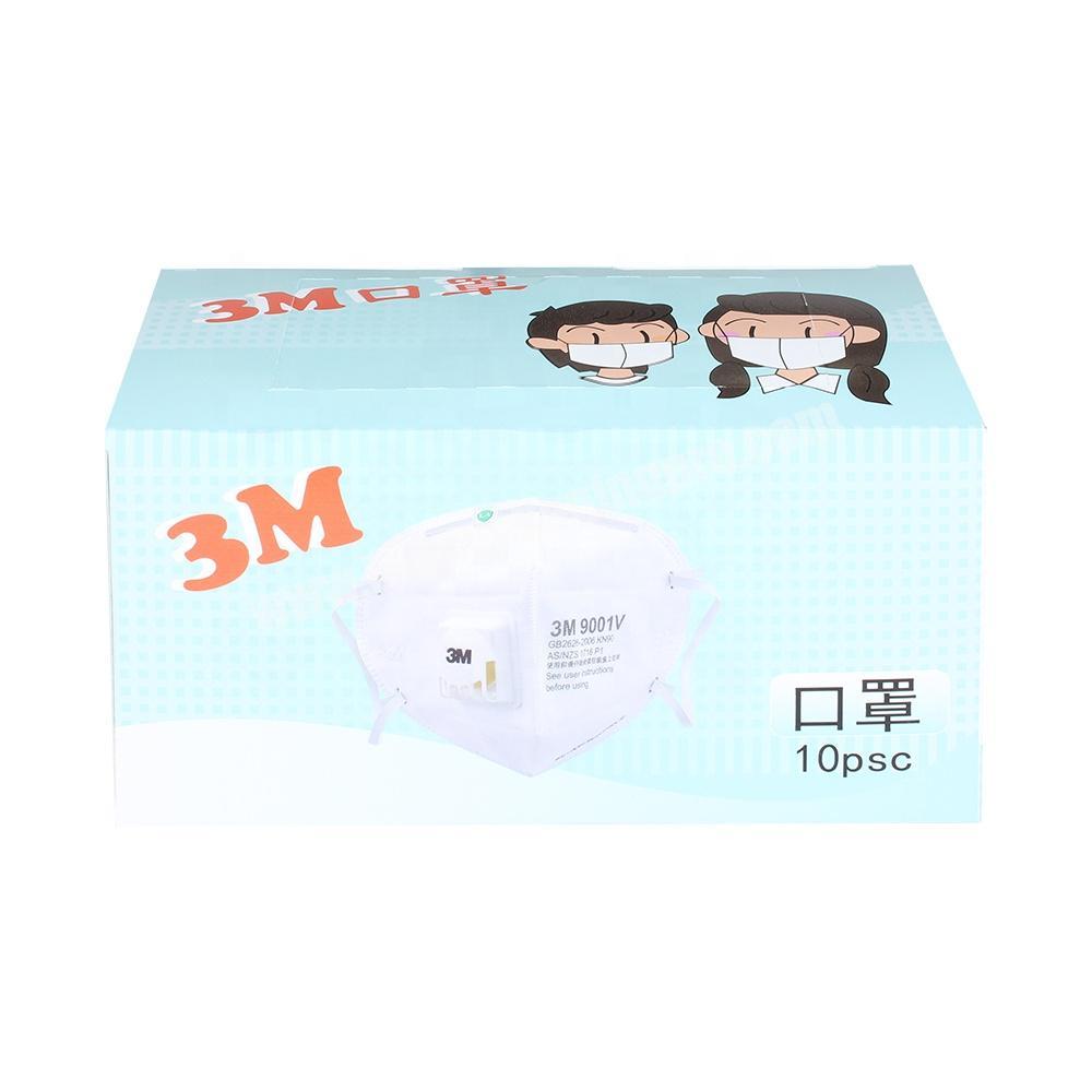 Wholesale Custom Blue Girl Mask Packaging Mouth Face Box