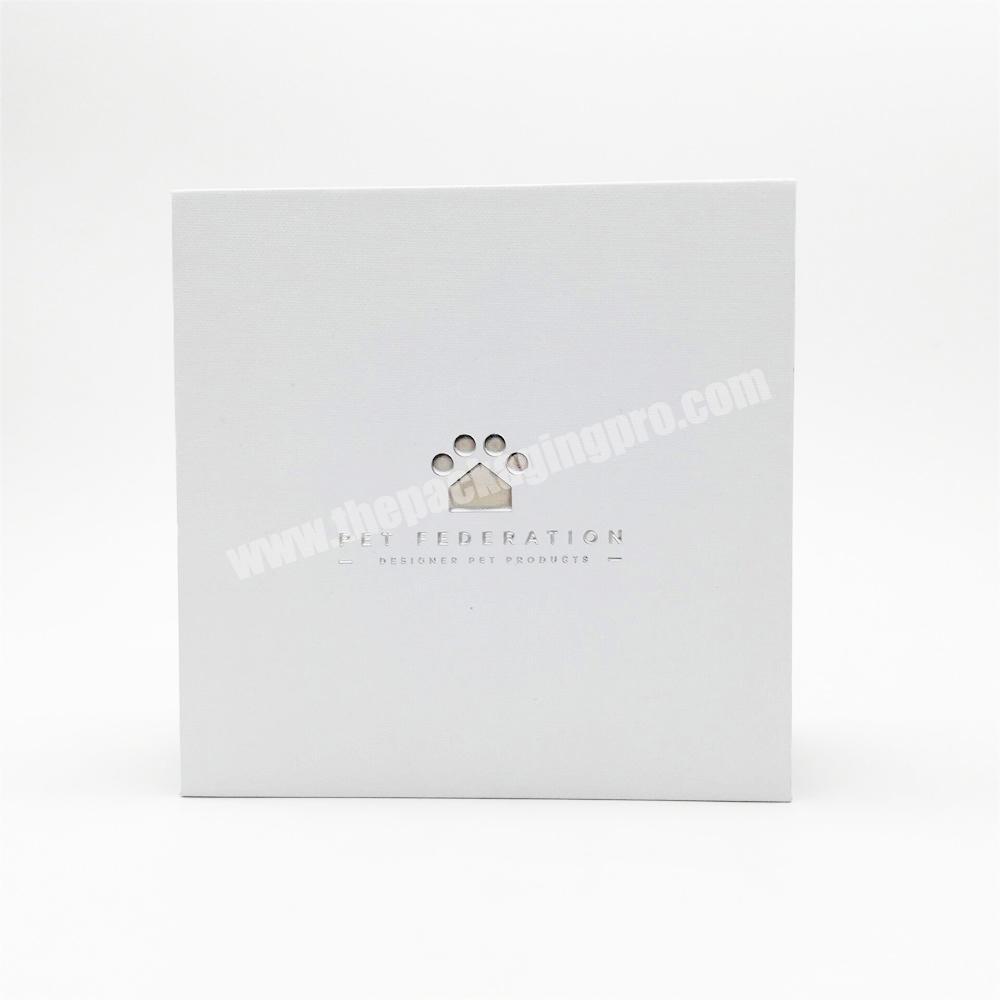 Wholesale custom cardboard empty pet dog gift boxes with magnetic lid