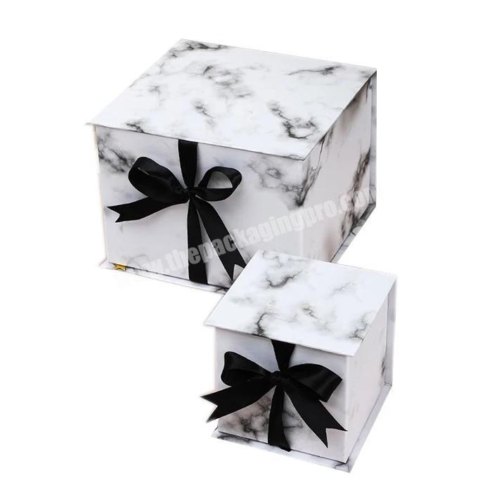 Wholesale Custom Cardboard Jewelry cosmetic Gift Packaging Box Marble Printing Paper Box