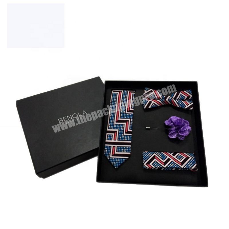 Wholesale Custom cardboard necktie and bow tie packaging gift box
