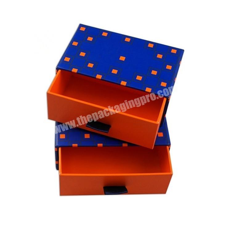 Wholesale Custom Colored Small Packaging Sliding Drawer Box with Ribbon