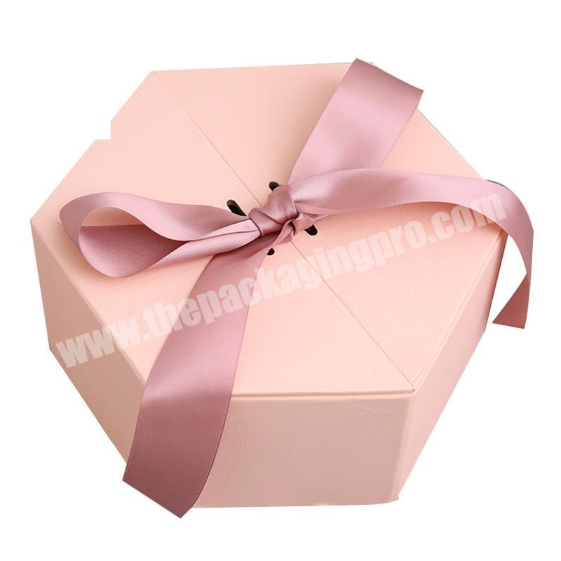 Wholesale custom design High Quality Luxury cardboard hexagon gift box