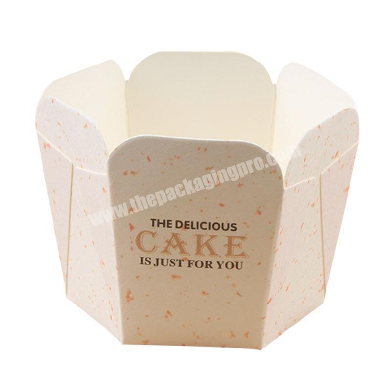 Wholesale Custom Design Special Shape Recycle Food Hexagonal Cupcake Packing Box Liner  Tray