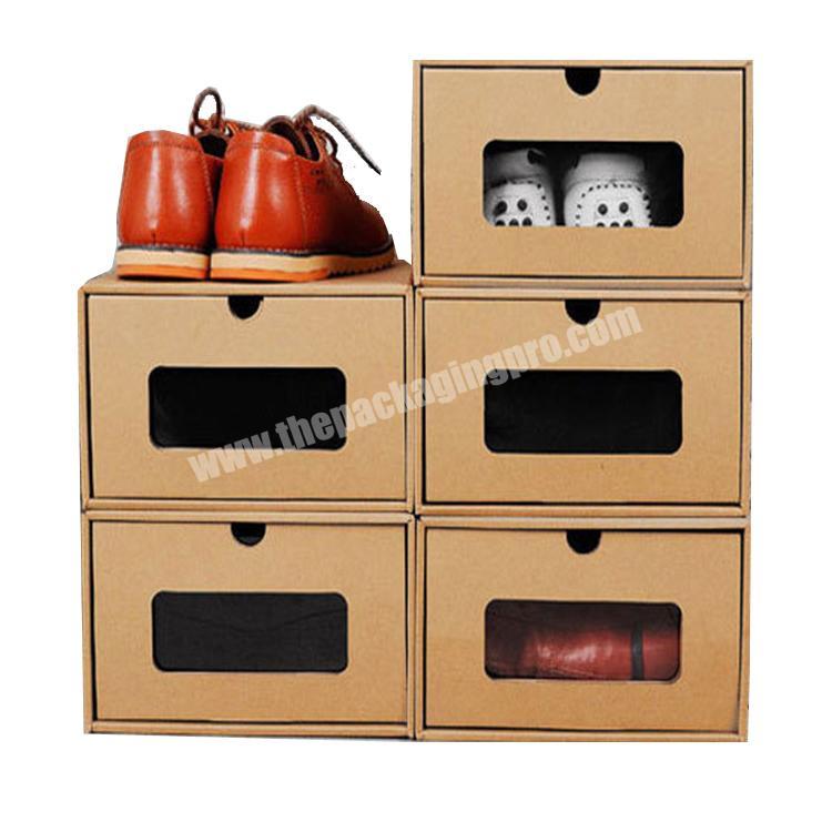 Wholesale custom drop front giant brand shoe boxes with logo printing