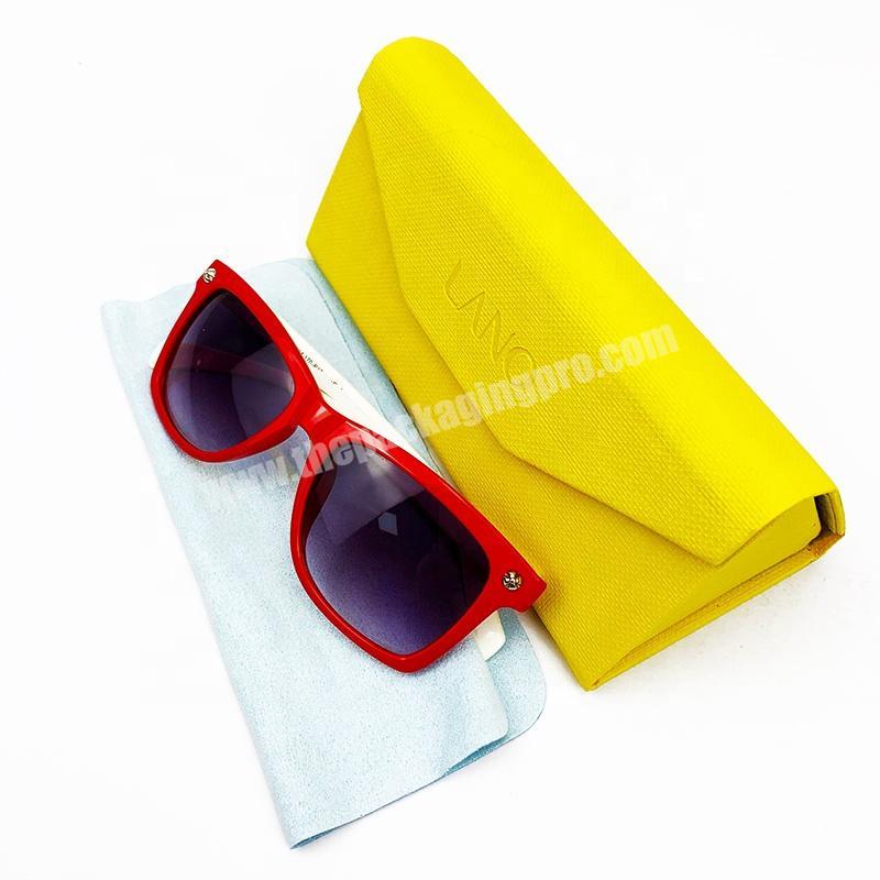 Wholesale custom high quality made of special paper or PU leather sunglass packaging  paper box with magnet closure