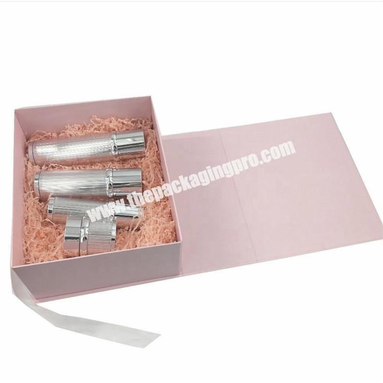 Wholesale custom high quality rigid foldable cardboard boxes with lidcosmetics gift box