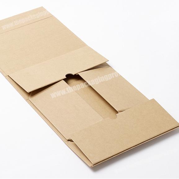Wholesale Custom Kraft Paper Design Luxury Logo Simple Cardboard  Black Ribbon  Gift Packaging Folding Box