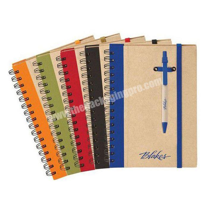 Wholesale custom Kraft paper notebook A4 spiral notebook