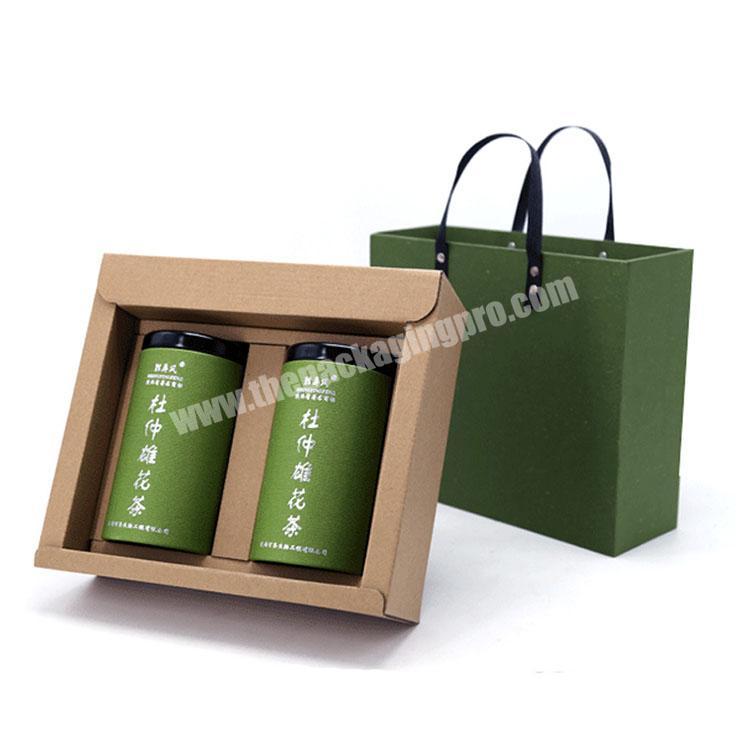 Wholesale Custom Kraft Paper Tea Gift Packaging Paper Box With Bag