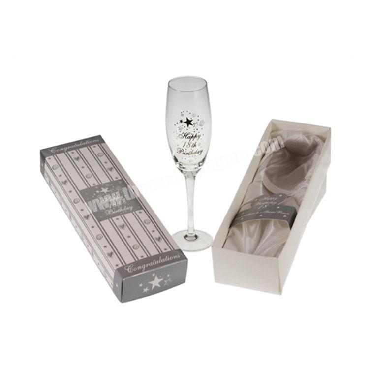 Wholesale custom leather coffin handle wine glass packaging boxes