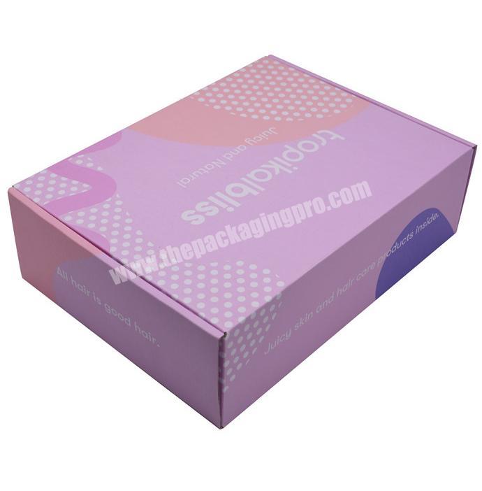 Wholesale Custom Logo Corrugated Mailing Box Apparel Cloth Dress Lingerie Paper Box Cosmetics Beauty Products Hair Extention Box
