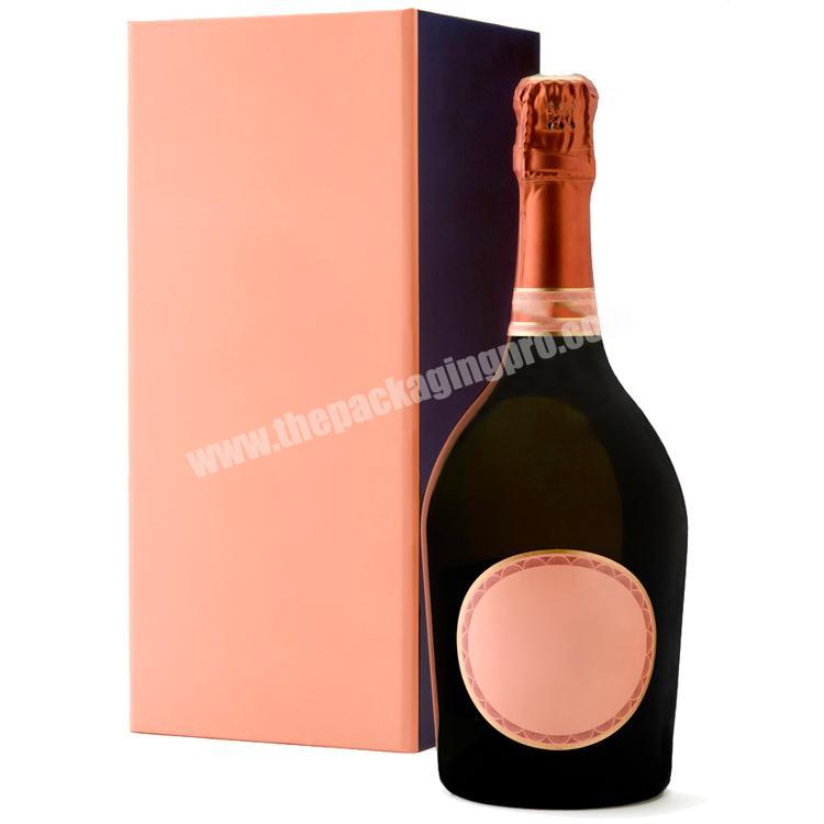 wholesale custom logo design handmade luxury wine bottle vino gift box 4 color printing cardboard paper box