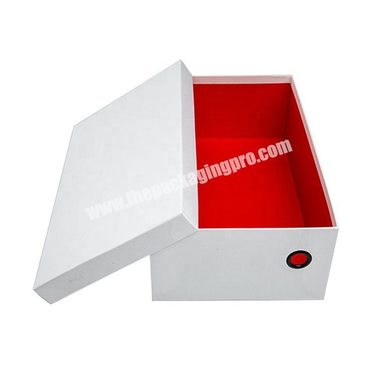 Wholesale Custom Logo Design Plain White Navy Blue Black Brown Pink Corrugated Cardboard Carton Box Solid Shoe Storage Box