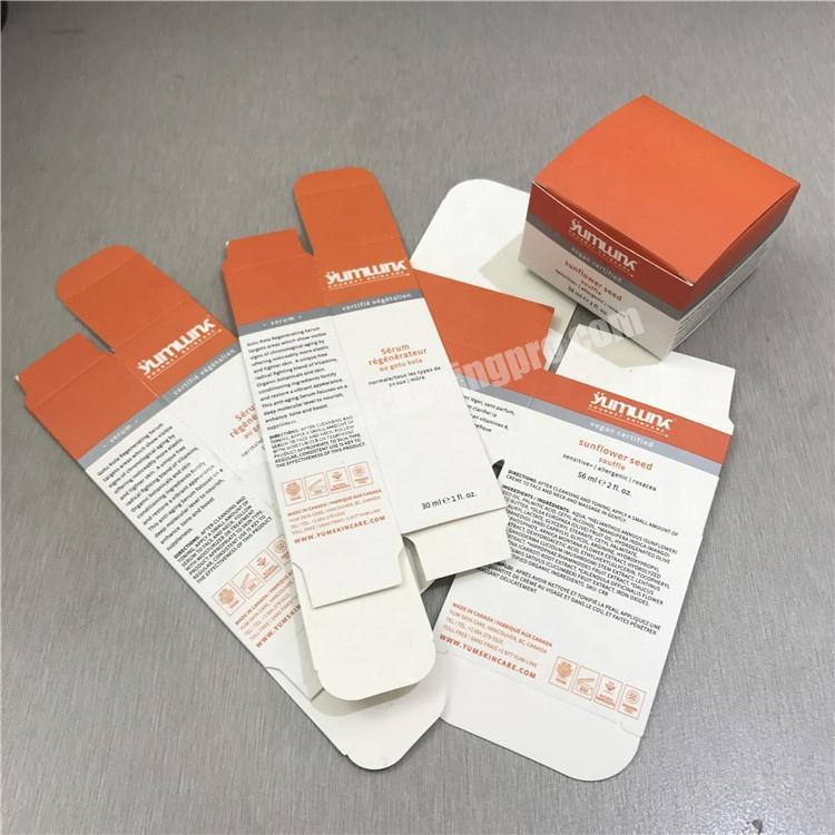 Wholesale custom logo foldable paper box cosmetic packaging