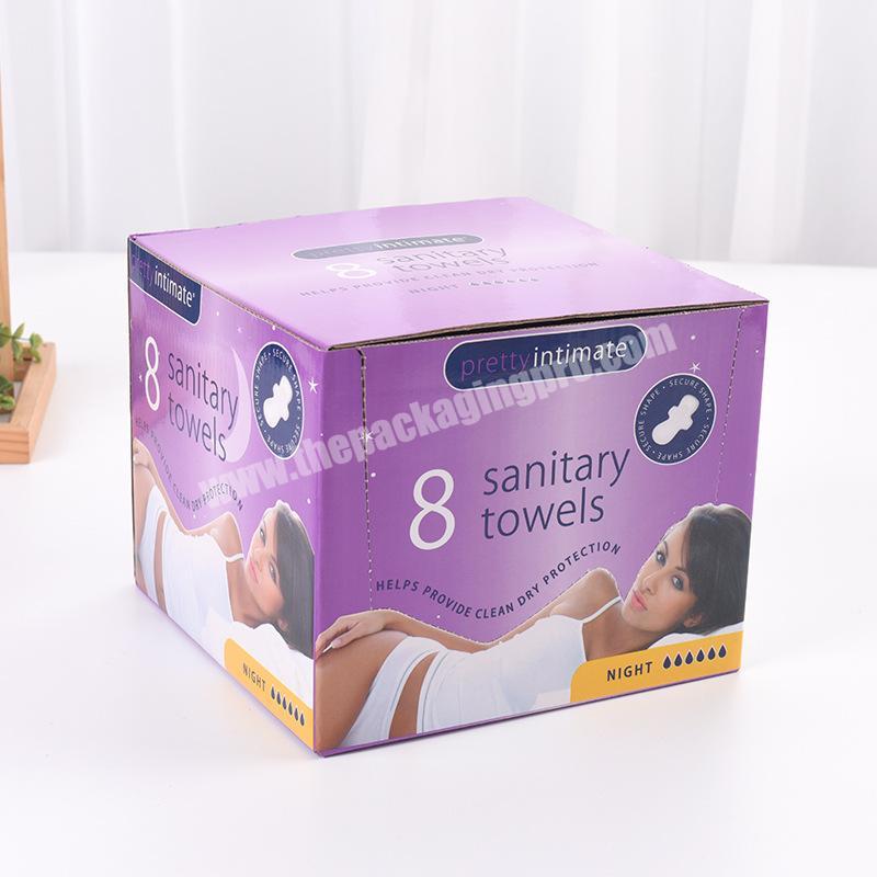 Wholesale Custom Logo Foldable Women's Pretty Intimate Sanitary Napkin Panty Liners Packing Box