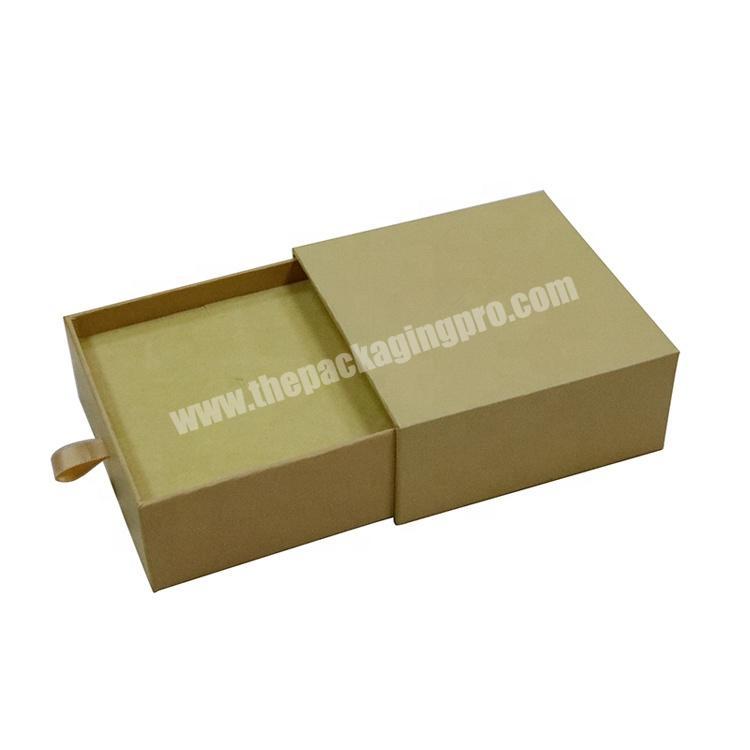 Wholesale Custom Logo Gift Box for Apparel Suit Dress Sliding Out Drawer Box for Jewelry with Velvet
