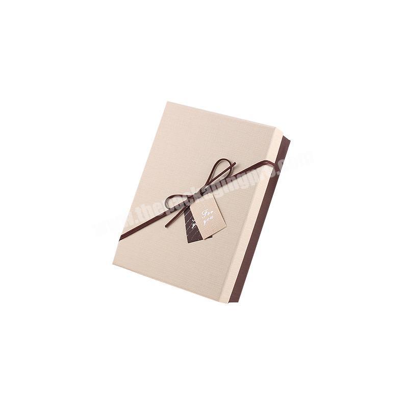 wholesale custom logo luxury cardboard paper packaging gift box with ribbon