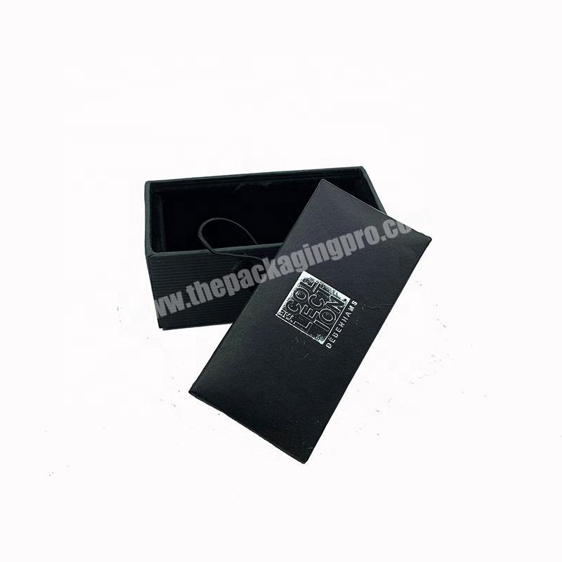 Wholesale custom logo luxury cardboard small jewelry packaging paper gift box With Sponge
