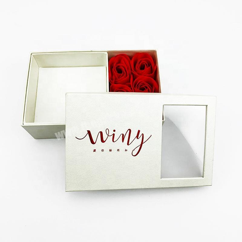 Wholesale custom logo luxury pearl paper wedding flower packaging gift box for jewelry