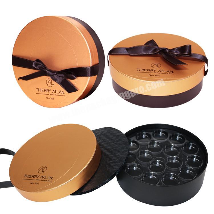 wholesale custom logo new cookie gift round boxes luxury chocolate box gift packaging boxes with insert