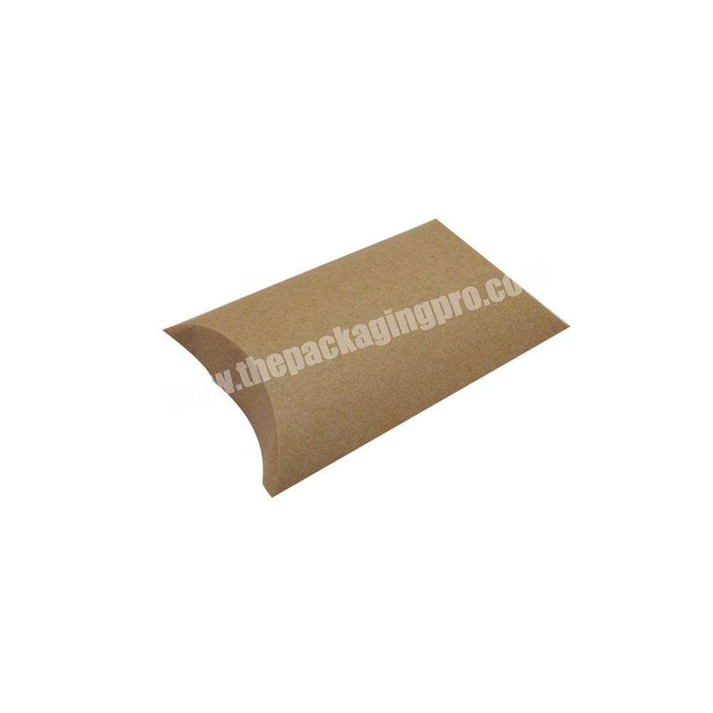 Wholesale Custom Logo Pillow Foldable Kraft Paper Wedding Mini Candy Packaging Box Favors