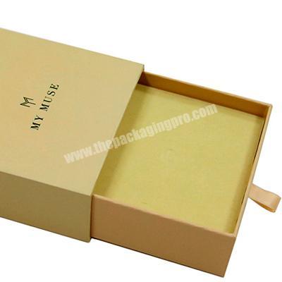 Wholesale custom logo print paperboard jewelry drawer packaging sliding boxes