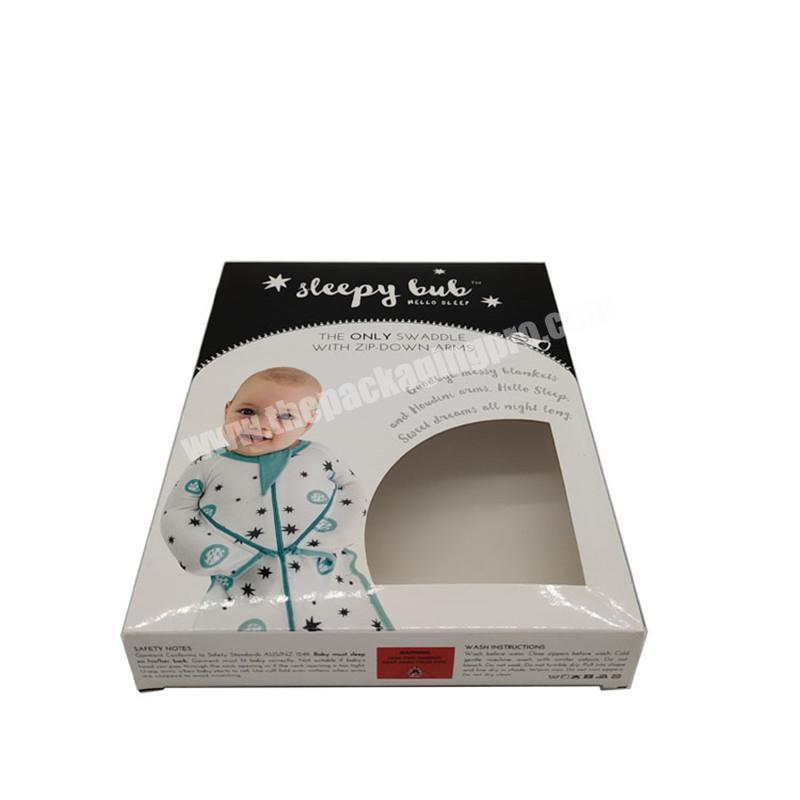 Wholesale Custom Logo Printed Baby Clothing Packaging Paper Box