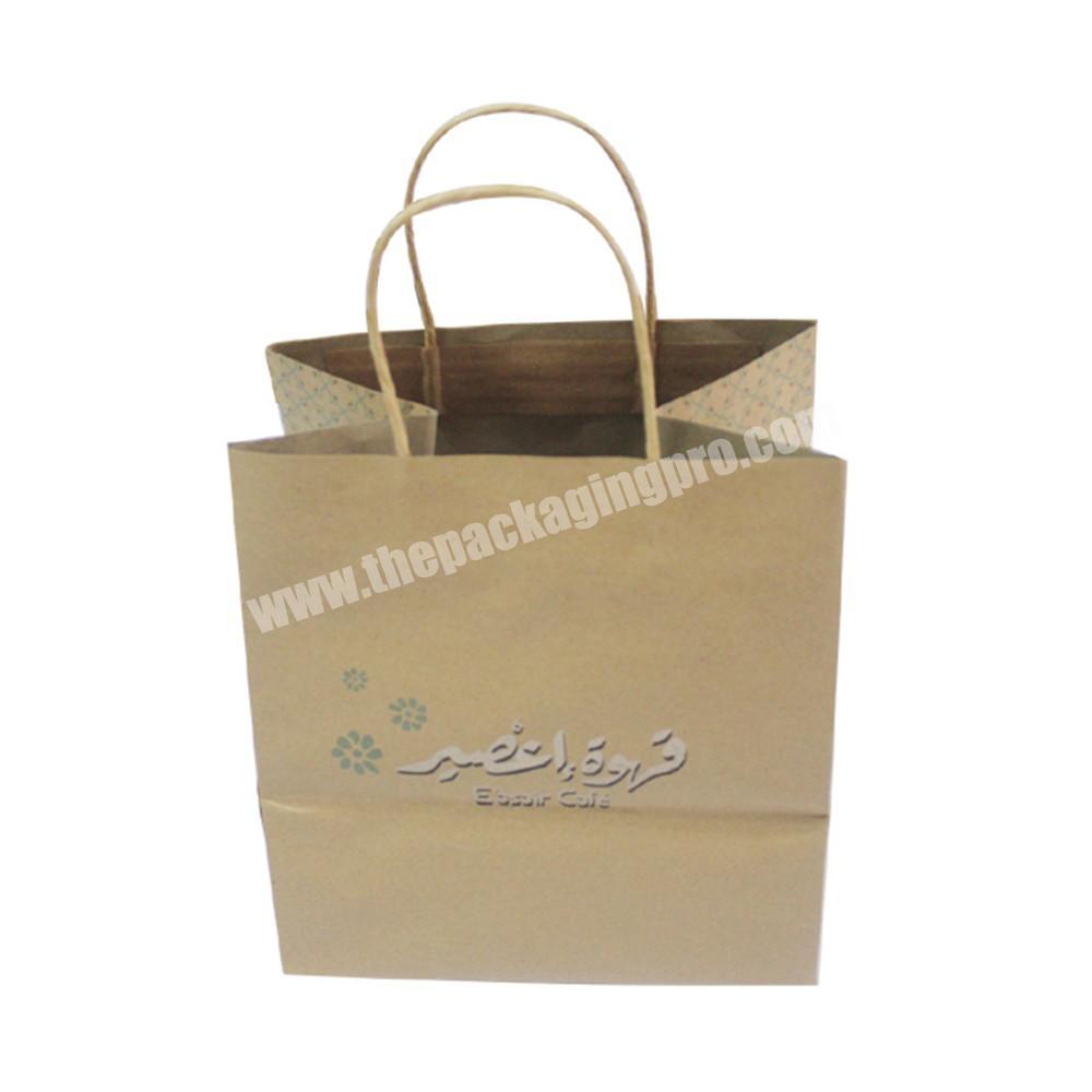 Wholesale Custom Logo Printed Durable Kraft Paper Bag With Handle