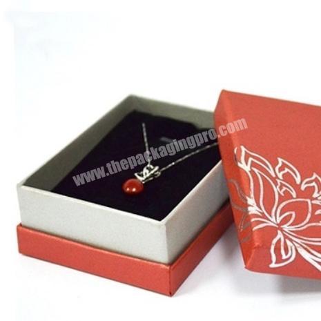 Wholesale Custom Logo Printed Luxury Gift Paper Jewelry Box Daark Red Bangle Necklace Ring Box