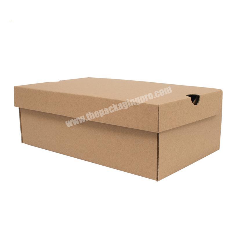 Wholesale Custom Logo Recyclable  Corrugated Paper Shoes Packaging Box