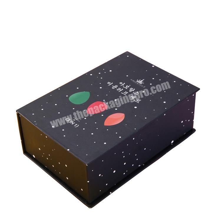Wholesale Custom Luxury Black Paper Packaging Hardboard Magnetic Closure Gift Box