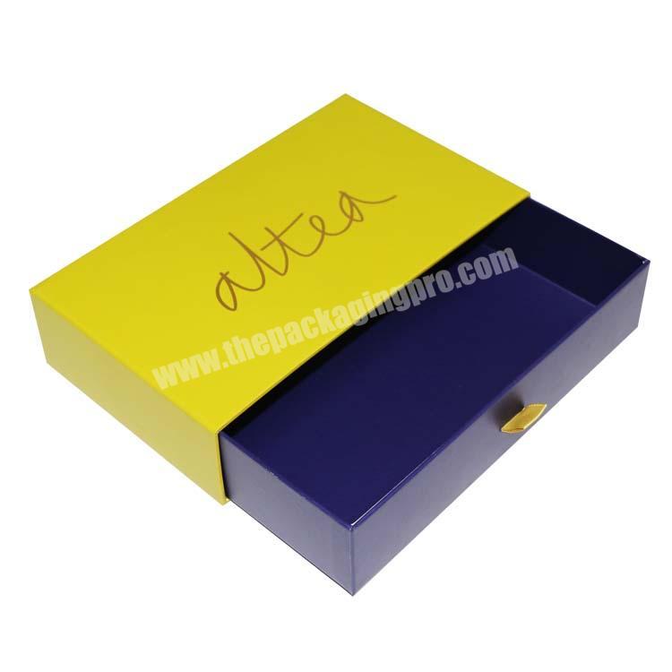 Wholesale Custom Luxury drawer box tea box gift drawer box  packaging  with ribbon