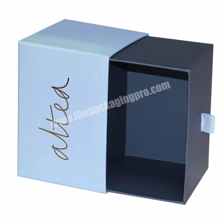 Wholesale Custom Luxury Tea box packaging cardboard custom logo gift drawer box with ribbon