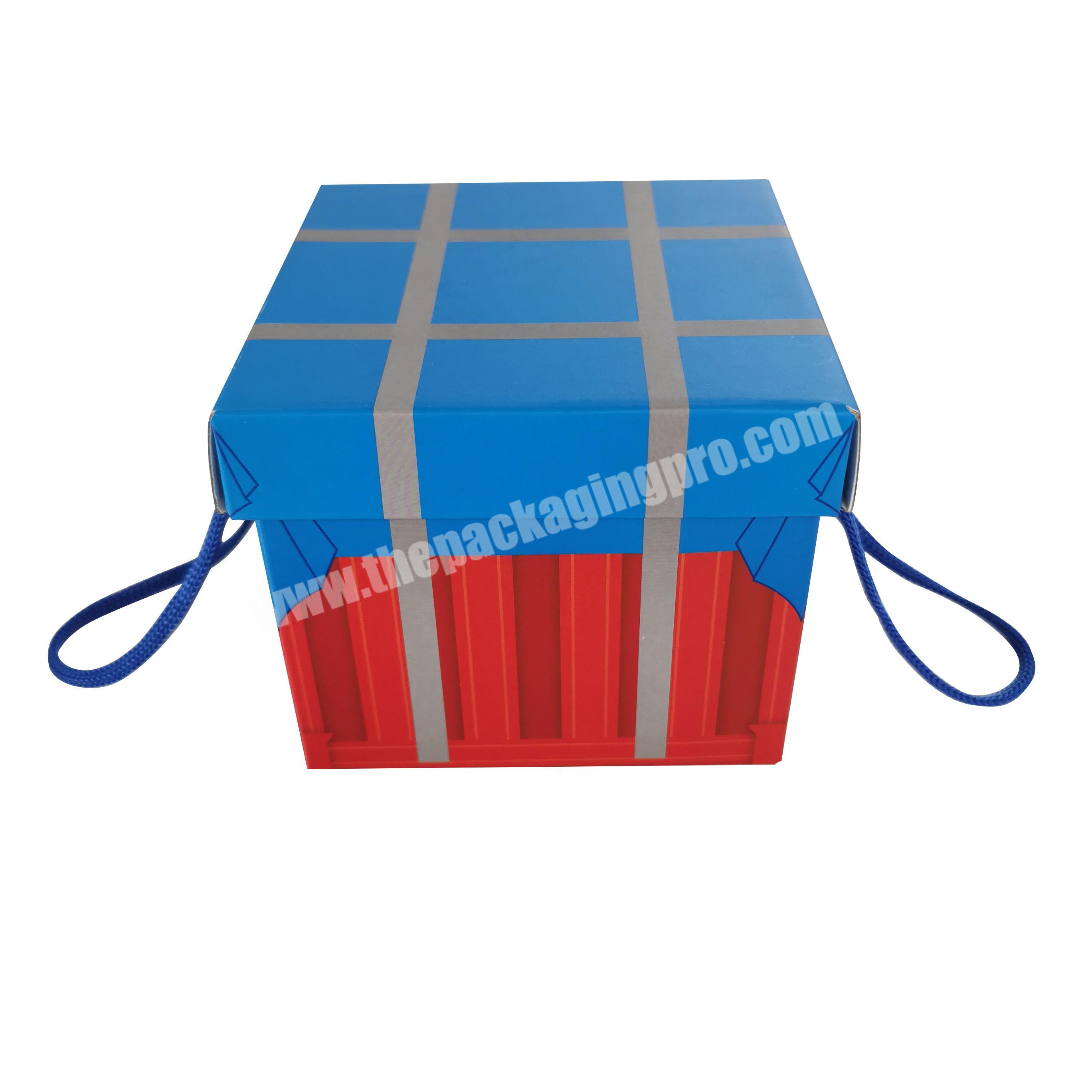 Wholesale Custom Mini airdrop box gift box with rope