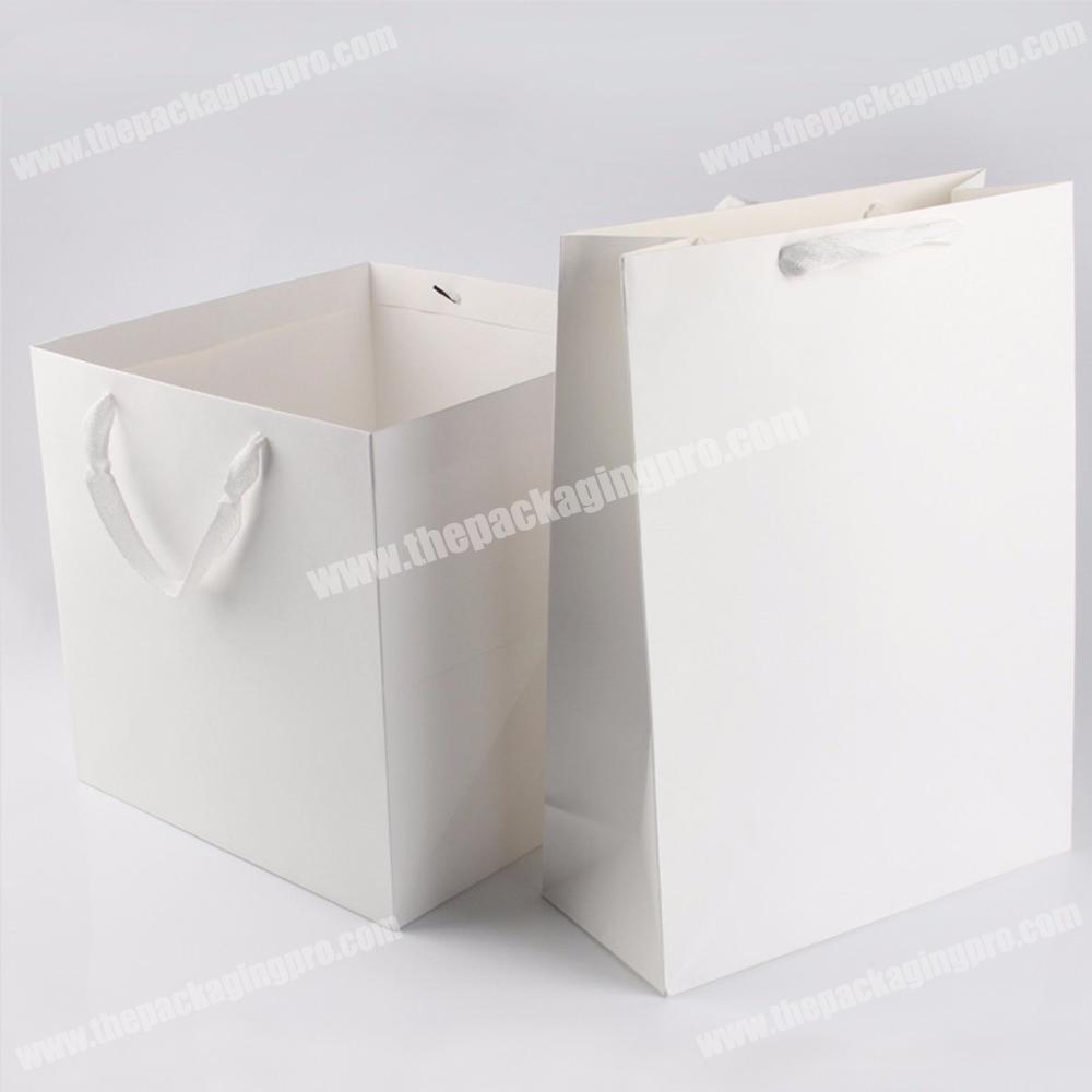 wholesale custom print christmas white paper bags kraft bag with handles