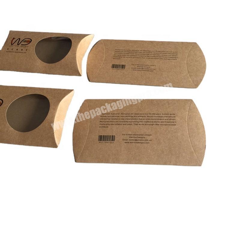 Wholesale Custom Print Large Kraft Paper Pillow Box Packaging